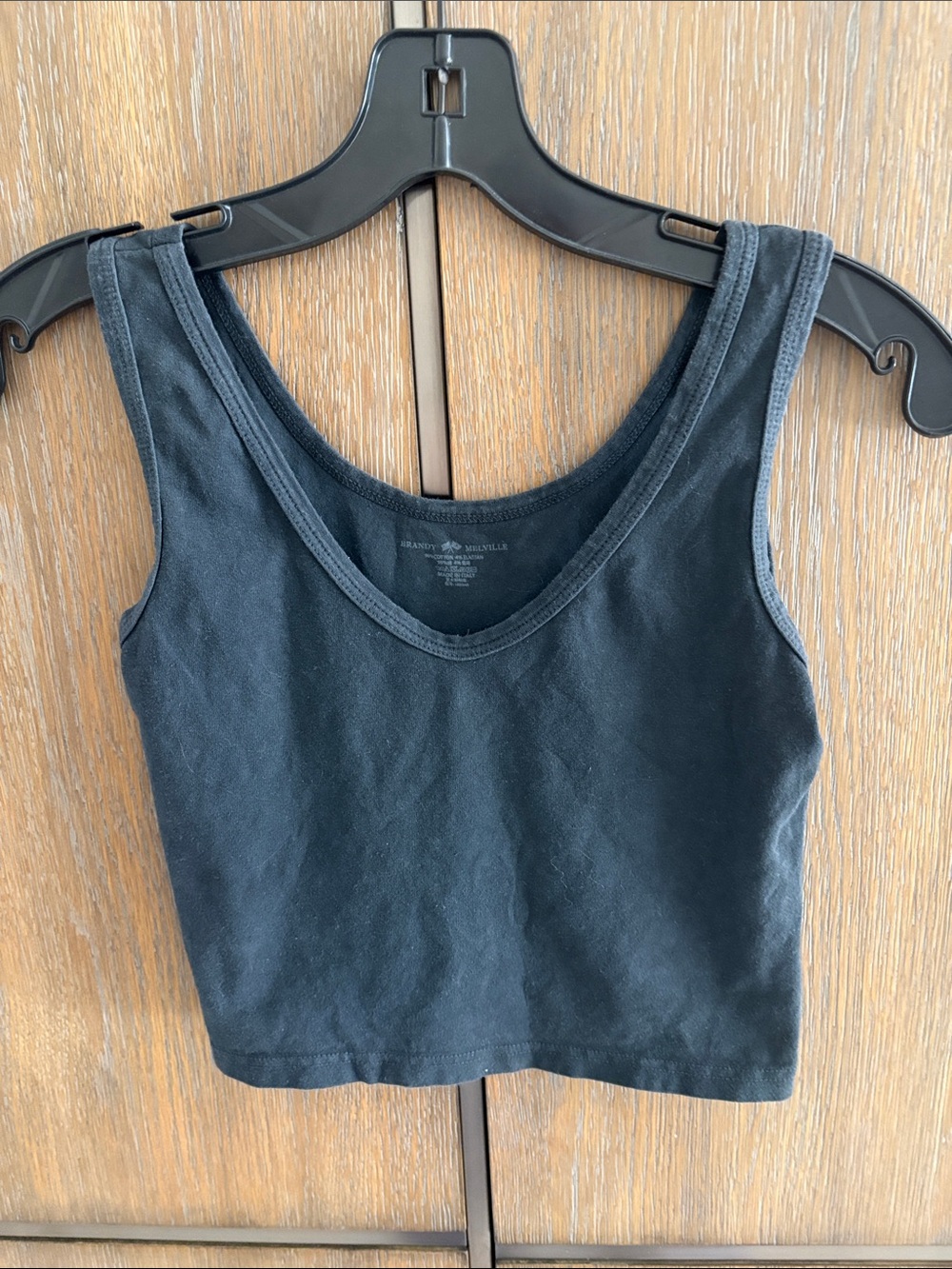 Brandy Melville Black Cropped Tank Top